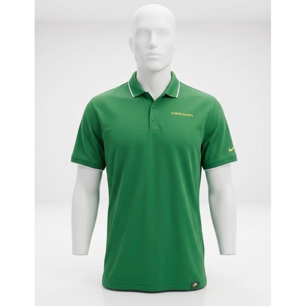 Nike Oregon Ducks Dri-FIT Football Sideline Polo Shirt Green Mens LG DA3296-377